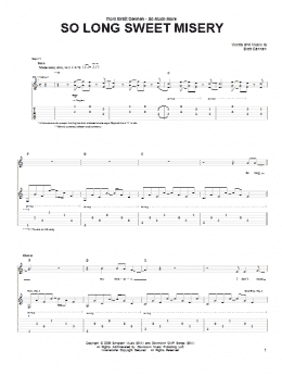 page one of So Long Sweet Misery (Guitar Tab)