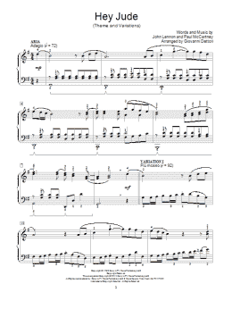 page one of Hey Jude (Educational Piano)