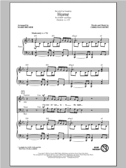 page one of Home (SATB Choir)