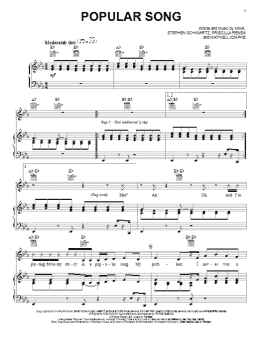 page one of Popular Song (Piano, Vocal & Guitar Chords (Right-Hand Melody))