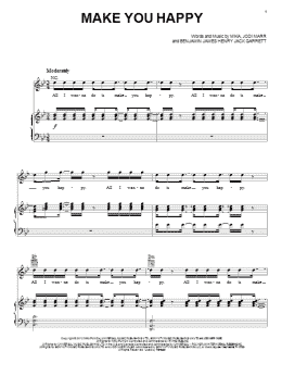 page one of Make You Happy (Piano, Vocal & Guitar Chords (Right-Hand Melody))