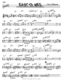 page one of East To Wes (Real Book – Melody & Chords – C Instruments)