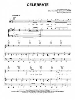 page one of Celebrate (Piano, Vocal & Guitar Chords (Right-Hand Melody))