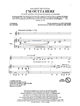 page one of I'm Outta Here (SATB Choir)
