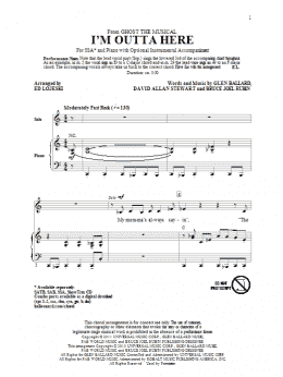 page one of I'm Outta Here (SSA Choir)