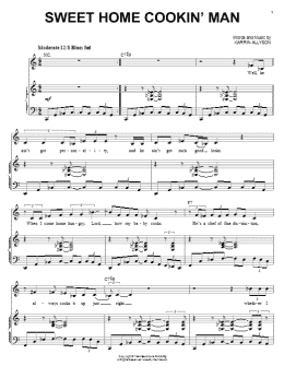 page one of Sweet Home Cookin' Man (Piano & Vocal)
