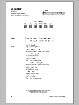 page one of A Soalin' (Guitar Chords/Lyrics)