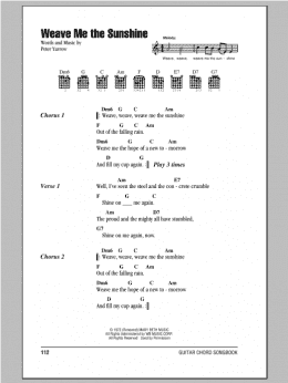page one of Weave Me The Sunshine (Guitar Chords/Lyrics)