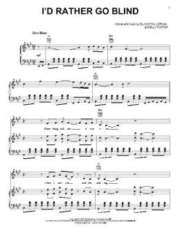 page one of I'd Rather Go Blind (Piano, Vocal & Guitar Chords (Right-Hand Melody))
