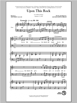 page one of Upon This Rock (SATB Choir)