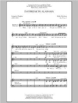 page one of Daybreak In Alabama (SATB Choir)