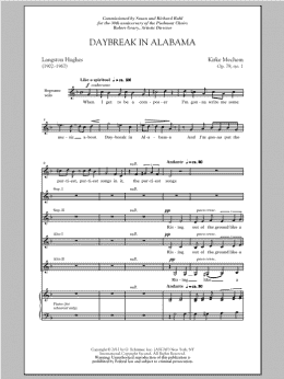 page one of Daybreak In Alabama (SSA Choir)