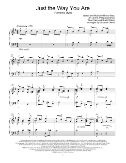 page one of Just The Way You Are (Educational Piano)