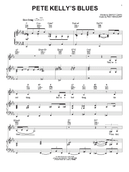 page one of Pete Kelly's Blues (Piano, Vocal & Guitar Chords (Right-Hand Melody))
