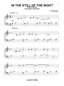 page one of In The Still Of The Night (Beginning Piano Solo)