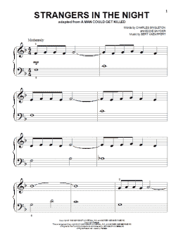page one of Strangers In The Night (Big Note Piano)