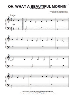 page one of Oh, What A Beautiful Mornin' (from Oklahoma!) (Beginning Piano Solo)