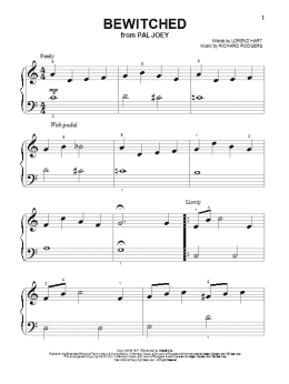 page one of Bewitched (Big Note Piano)