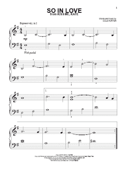 page one of So In Love (from Kiss Me, Kate) (Big Note Piano)