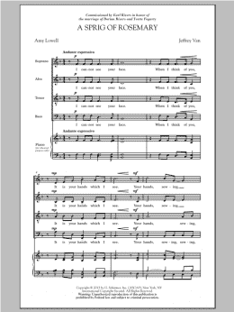 page one of A Sprig Of Rosemary (SATB Choir)