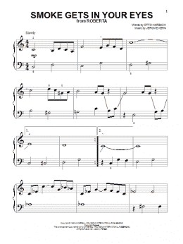 page one of Smoke Gets In Your Eyes (Beginning Piano Solo)