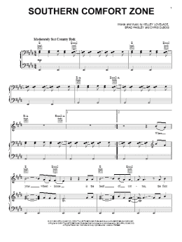 page one of Southern Comfort Zone (Piano, Vocal & Guitar Chords (Right-Hand Melody))