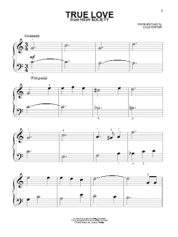 page one of True Love (from High Society) (Beginning Piano Solo)