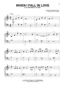 page one of When I Fall In Love (Beginning Piano Solo)