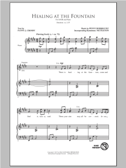page one of Healing At The Fountain (SATB Choir)