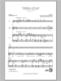 page one of Children Of God (SATB Choir)