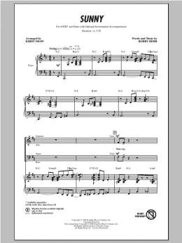page one of Sunny (arr. Kirby Shaw) (SATB Choir)