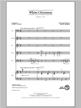 page one of White Christmas (arr. Audrey Snyder) (SATB Choir)