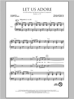page one of Let Us Adore (SATB Choir)