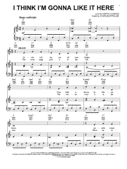 page one of I Think I'm Gonna Like It Here (Piano, Vocal & Guitar Chords (Right-Hand Melody))