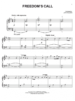 page one of Freedom's Call (Easy Piano)