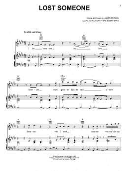 page one of Lost Someone (Piano, Vocal & Guitar Chords (Right-Hand Melody))