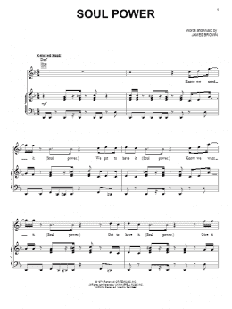 page one of Soul Power (Piano, Vocal & Guitar Chords (Right-Hand Melody))