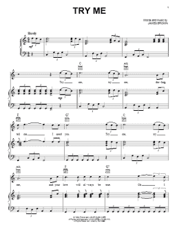 page one of Try Me (Piano, Vocal & Guitar Chords (Right-Hand Melody))
