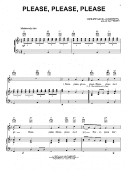 page one of Please, Please, Please (Piano, Vocal & Guitar Chords (Right-Hand Melody))