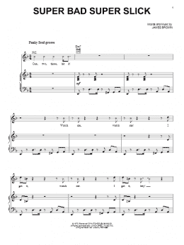 page one of Super Bad Super Slick (Piano, Vocal & Guitar Chords (Right-Hand Melody))