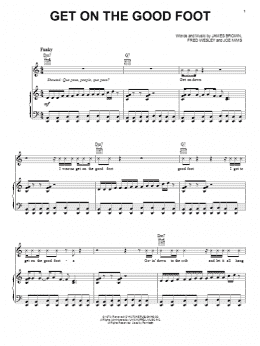 page one of Get On The Good Foot (Piano, Vocal & Guitar Chords (Right-Hand Melody))