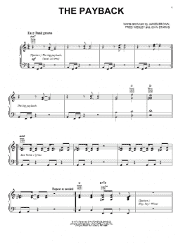 page one of The Payback (Piano, Vocal & Guitar Chords (Right-Hand Melody))