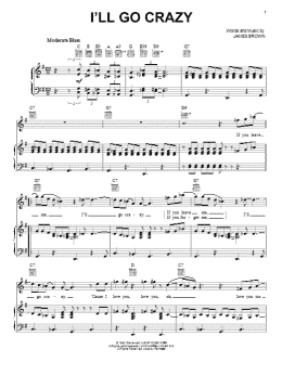 page one of I'll Go Crazy (Piano, Vocal & Guitar Chords (Right-Hand Melody))