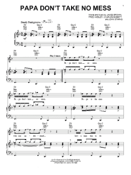 page one of Papa Don't Take No Mess (Piano, Vocal & Guitar Chords (Right-Hand Melody))