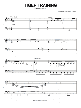 page one of Tiger Training (Piano Solo)