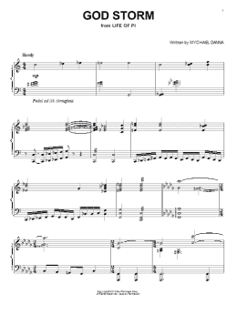 page one of God Storm (Piano Solo)