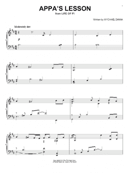 page one of Appa's Lesson (Piano Solo)