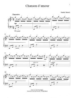 page one of Chanson D'Amour (Piano Solo)