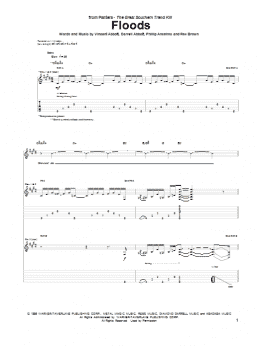 page one of Floods (Guitar Tab)