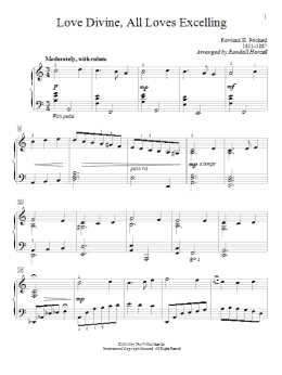 page one of Love Divine, All Loves Excelling (Piano Solo)